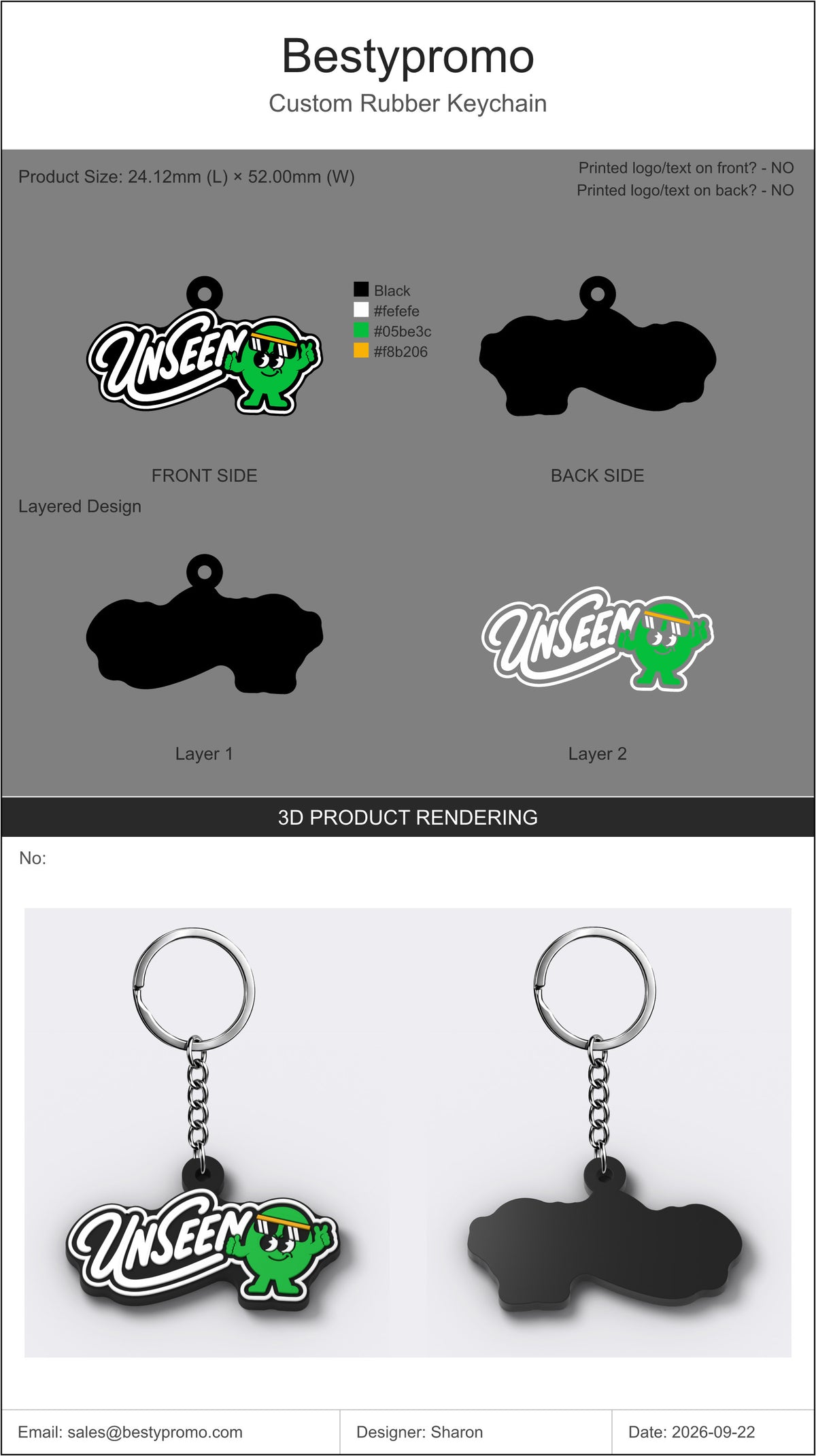 Custom 3D Rubber Keychains-260922RK4katherine-03