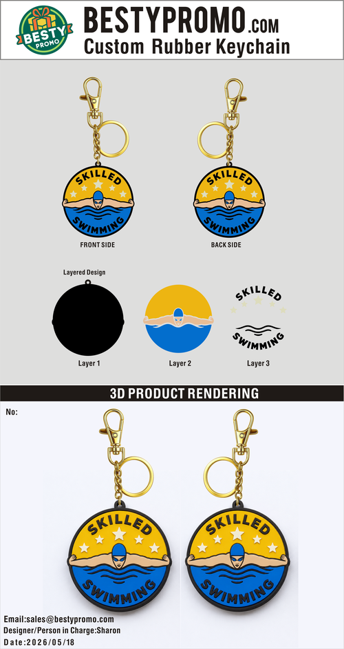 Customized 3D double-sided rubber keychains 20260522-03