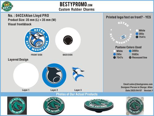Custom Rubber Charms - 04CC4Alan Lloyd PRO 20250408