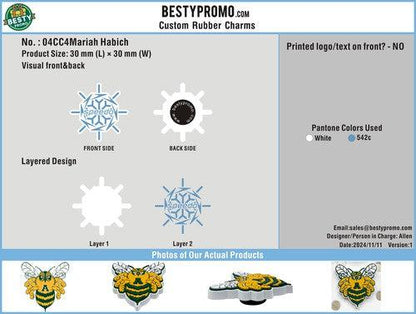 Custom Rubber Charms - 04CC4Mariah Habich - Reorder