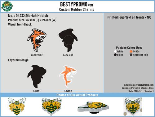 CUSTOM RUBBER CHARMS - 04CC4Mariah Habich - Reorder