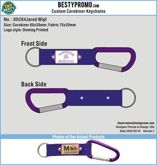 Custom Carabiner Keychain-05CK4Jared Wipf