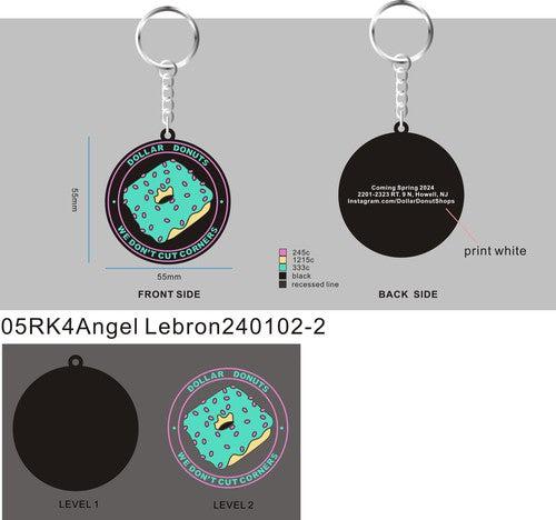 Custom rubber keychains-05RK4Angel Lebron240102