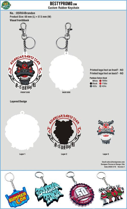 Custom Keychains/Woven Flight Key Tag with Hook--05RK4Brandon