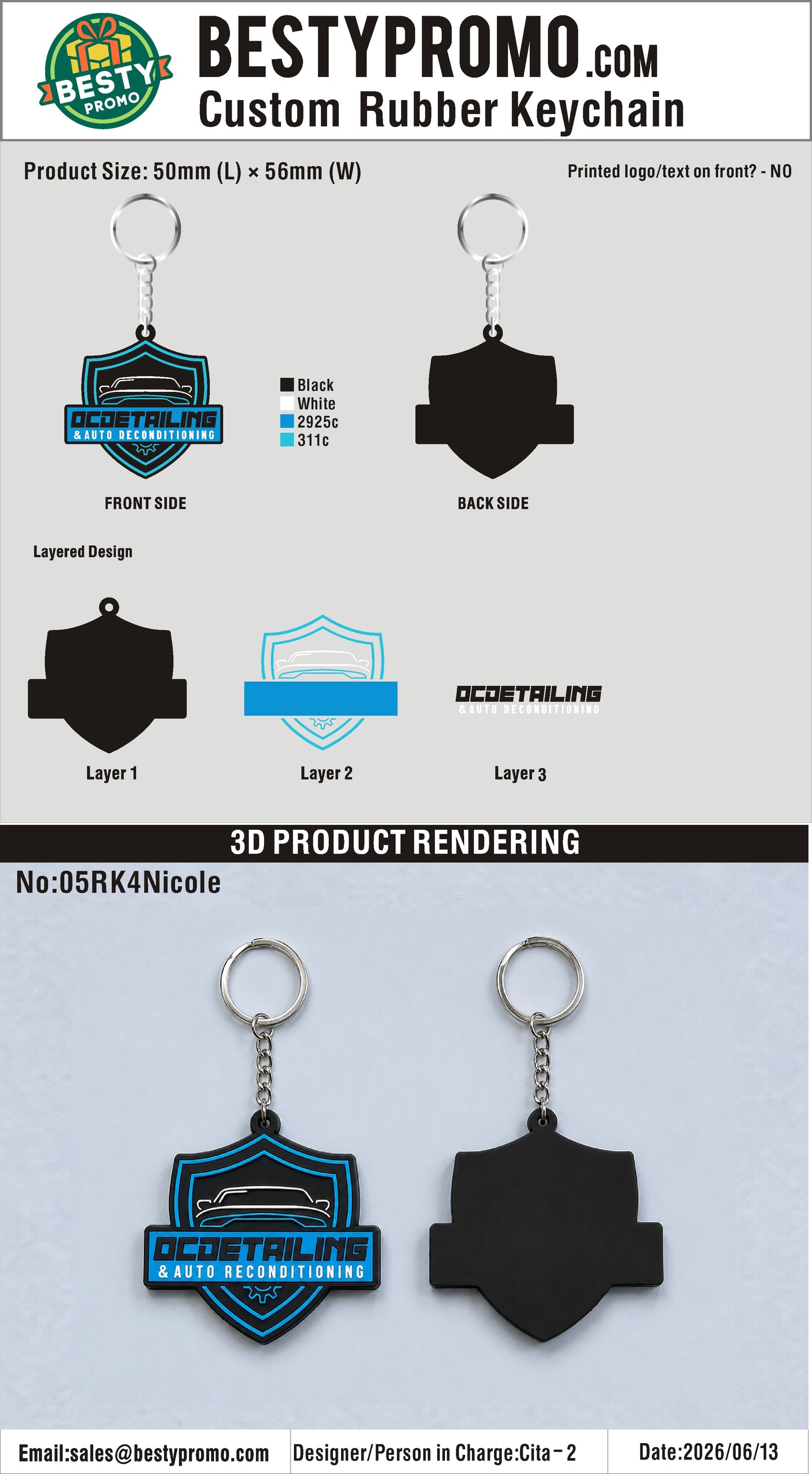 Custom 3D Die Cut Rubber Keychains-260616-05-2