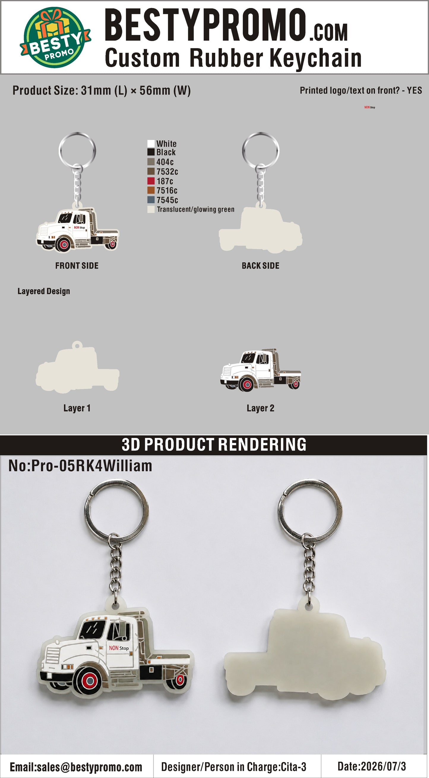 Custom Glow-in-the-Dark 3D Rubber Keychains-260708-05