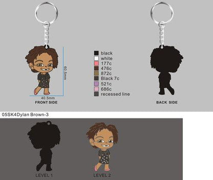 Custom rubber keychains-05SK4Dylan Brown(sample order)