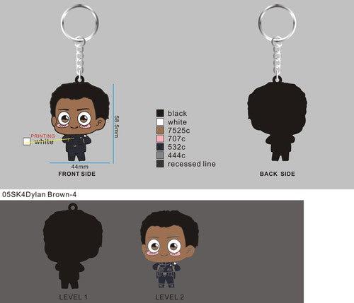 Custom rubber keychains-05SK4Dylan Brown(sample order)