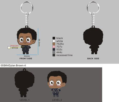Custom rubber keychains-05SK4Dylan Brown(sample order)