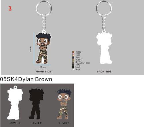 Custom rubber keychains-05SK4Dylan Brown(sample order)