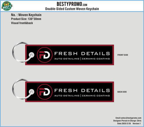 CUSTOM WOVEN KEYCHAIN 07WK4Fresh Details