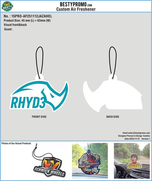 Custom Air Freshener 15PRO-AF251112JAZAHEL-RE