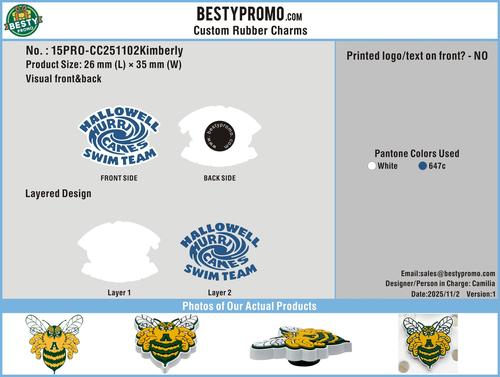 Custom Rubber Clog Charms 15PRO-CC251102Kimberly