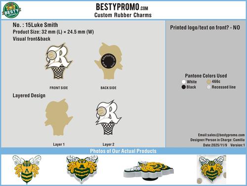 Custom Rubber Clog Charms 15PRO-CC251109Luke