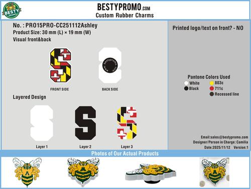 Custom Rubber Clog Charms 15PRO-CC251112Ashley