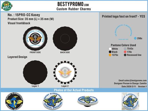 Custom Rubber Clog Charms+Air Fresheners 15PRO-CC260311Kasey