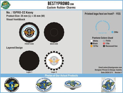 Custom Rubber Clog Charms+Air Fresheners 15PRO-CC260311Kasey