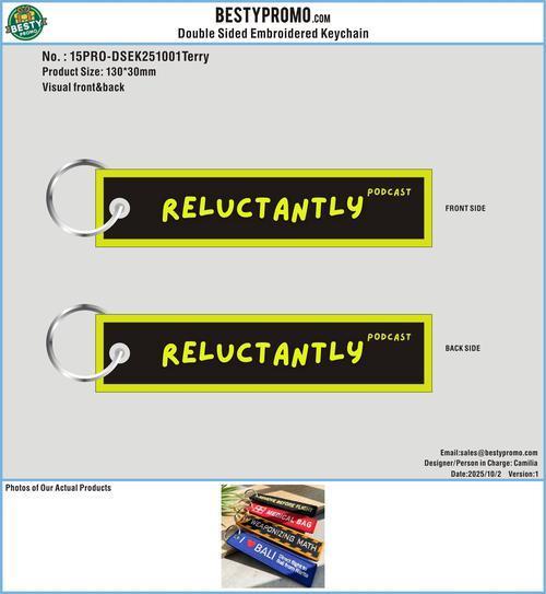 Double Sided Embroidered Keychain 15PRO-DSEK251001Terry