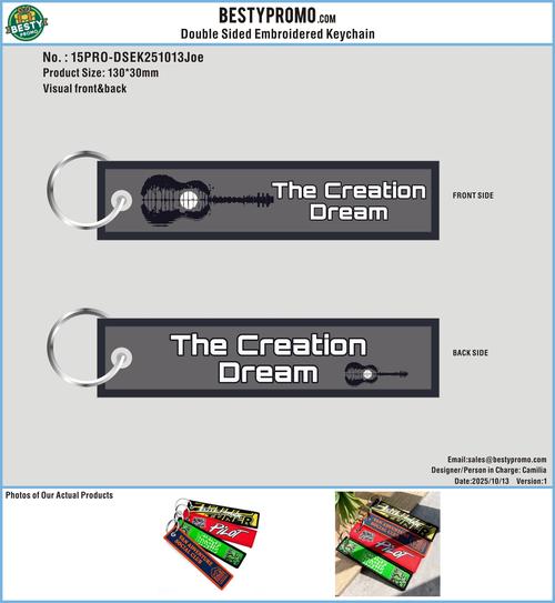 Double Sided Embroidered Keychain 15PRO-DSEK251013Joe