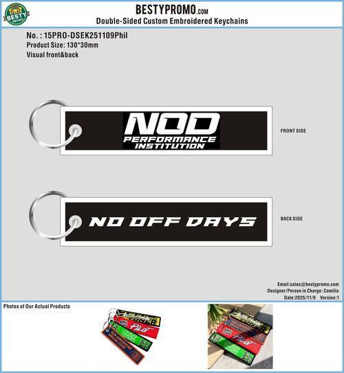 Double Sided Embroidered Keychain 15PRO-DSEK251109Phil