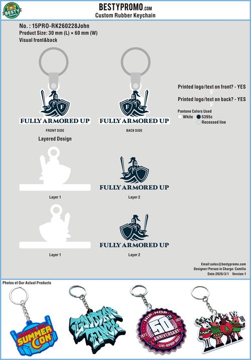 Custom Double-Side Rubber Keychain 15PRO-DSRK260228John