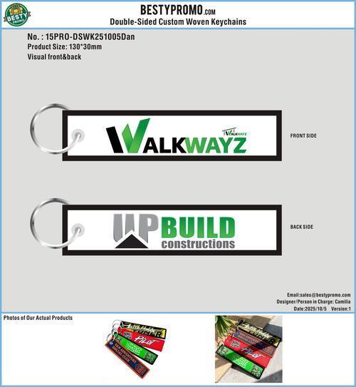 Double Sided Woven Keychains 15PRO-DSWK251005Dan