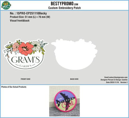 Custom Sample Rubber Keychain+Embroidery Patch 15PRO-EP251110Becky