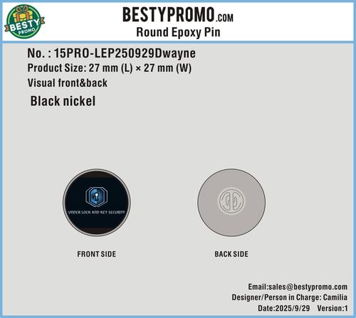 Round Epoxy Pin 15PRO-LEP250929Dwayne