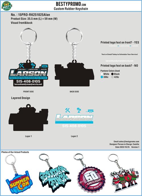 Custom Rubber Keychain 15PRO-RK251025Alan
