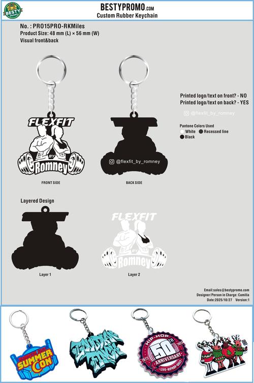 Custom Rubber Keychain 15PRO-RK251027Miles