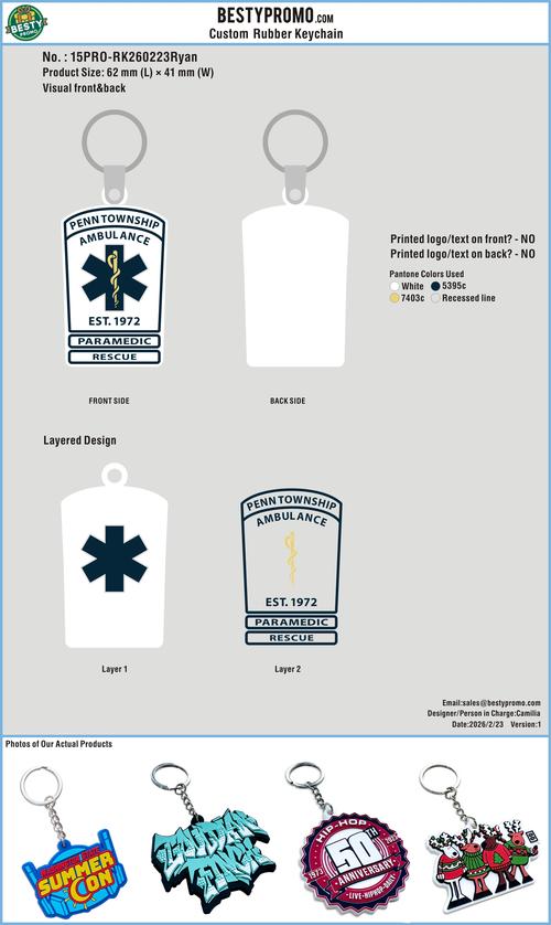Custom Rubber Keychain 15PRO-RK260223Ryan