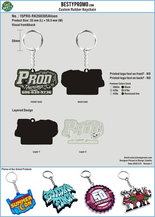 Custom Rubber Keychain 15PRO-RK260305Alison