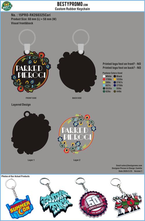 Custom Rubber Keychain 15PRO-RK260325Cari