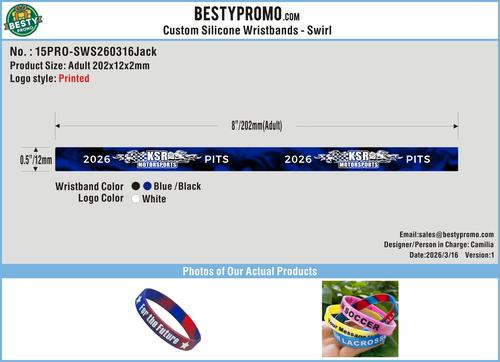 Custom Silicone Wristbands - Swirl 15PRO-SWS260316Jack-RE