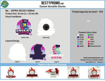 Custom Rubber Versatile Charm+Double-Sided 3D Rubber Keychain 15PRO-VSC251130Keli
