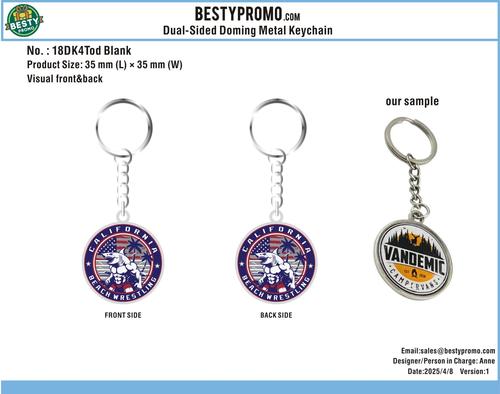 Dual-Sided Doming Metal Keychain-18EK4Tod Blank250406