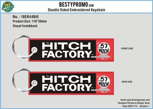 Custom Double Sided Embroidered Keychain-18EK44Bill250714