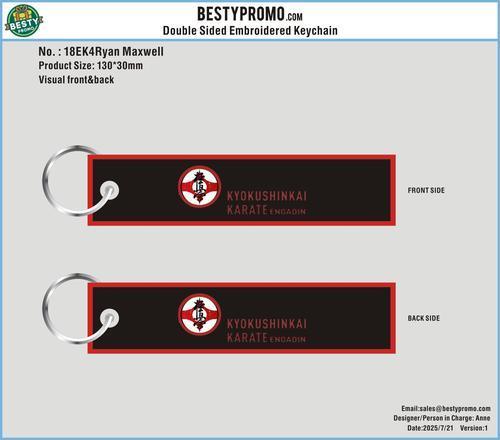 Double-Sided Custom Embroidered Keychain-18EK4Ryan Maxwell250719