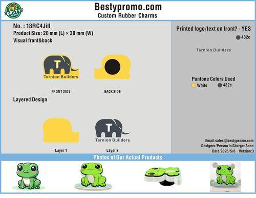 Custom Rubber Clog Charm- 18RC4Jill250506