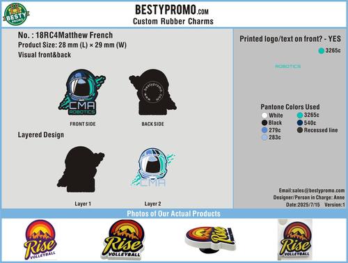 Custom rubber clog charm-18RC4Matthew French140725