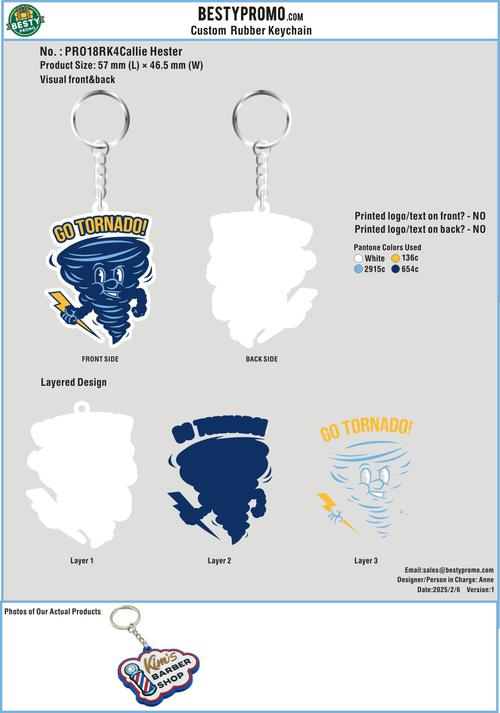 Custom rubber keychian-18RK4Callie Hester25020