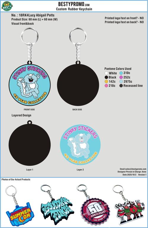 Custom Rubber Keychain-Sample-18RK4Lucy Abigail Potts251002