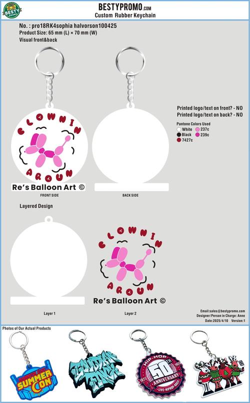 Custom Rubber Keychain-18RK4sophia halvorson250410