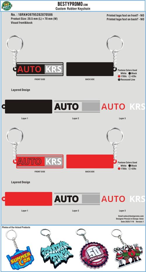 Double-Sided Custom Woven Keychains &rubber keychain-18martin krs250728