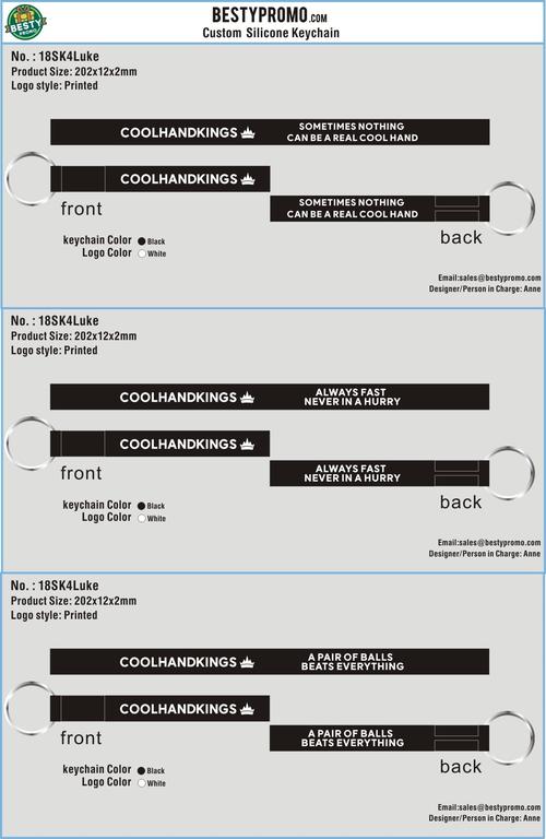 Custom Silicone Wristband Keychains-18SK4Luke251023
