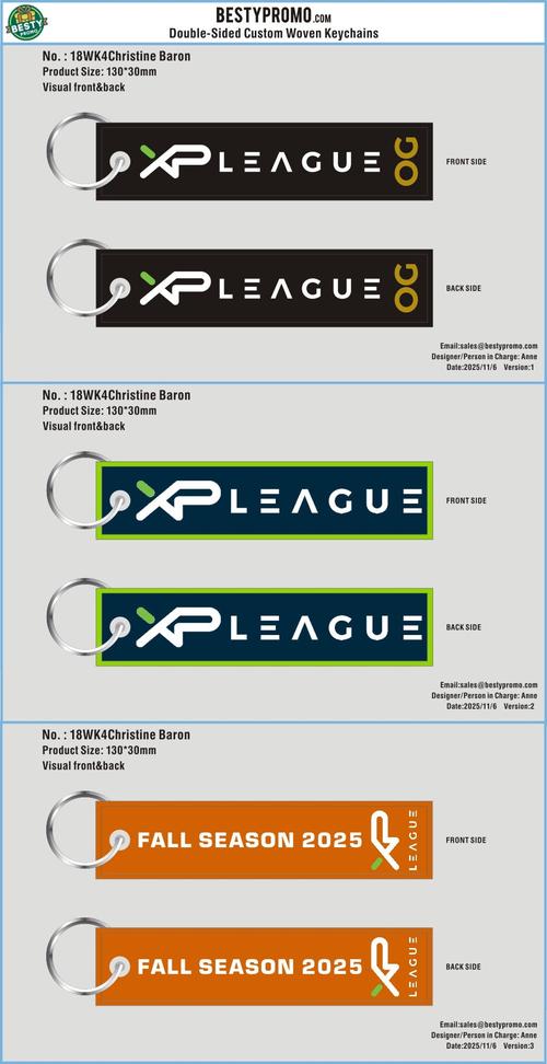 Double Sided Woven Keychain-18WK4Christine Baron251106