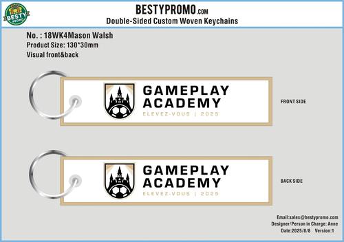 Double Sided Woven Keychains&Rubber Keychain-18RK4Mason Walsh250809