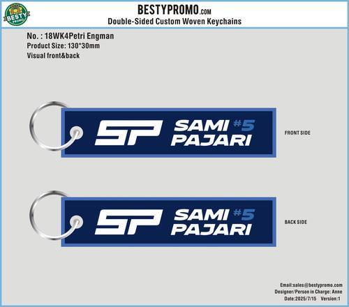 Double Sided Woven Keychains Design-18WK4Petri Engman150725