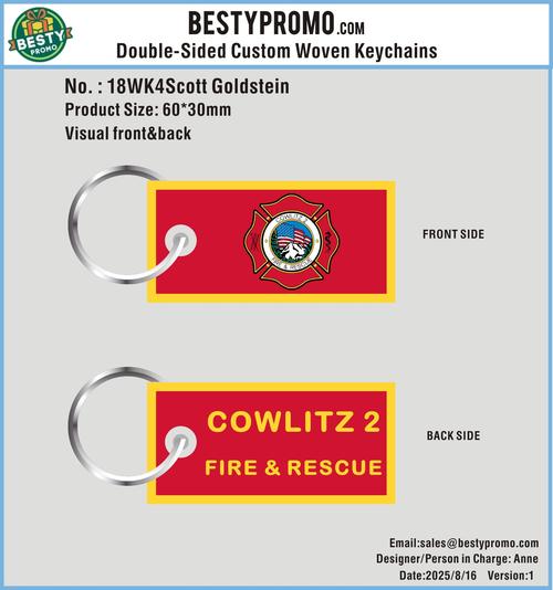 Double Sided Woven Keychains-18WK4Scott Goldstein250808