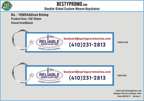 Double Sided Woven Keychains-18WKAddison Bishop250812